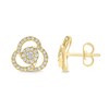 Thumbnail Image 1 of 1/3 CT. T.W. Composite Diamond Spiral Stud Earrings in Sterling Silver with 14K Gold Plate