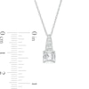 Thumbnail Image 3 of Asscher-Cut White Lab-Created Sapphire Graduated Drop Pendant and Earrings Set in Sterling Silver