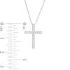 Thumbnail Image 4 of 1/4 CT. T.W. Diamond Cross Pendant in 10K White Gold