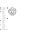 Thumbnail Image 2 of 1/5 CT. T.W. Multi-Diamond Frame Stud Earrings in Sterling Silver