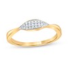 Thumbnail Image 1 of 1/10 CT. T.W. Composite Marquise Diamond Signet Ring in Sterling Silver with 14K Gold Plate