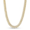 Thumbnail Image 0 of Men's 18.97 CT. T.W. Diamond Cuban Link Chain Necklace in Solid 14K Gold - 22"