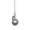 Thumbnail Image 2 of Enchanted Disney Villains Evil Queen Garnet and Black Diamond "Queen" Necklace in Sterling Silver and 10K Gold