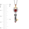 Thumbnail Image 2 of Enchanted Disney Villains Evil Queen Garnet and 1/10 CT. T.W. Diamond Key Pendant in Sterling Silver and 10K Gold- 19"