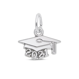 Rembrandt Charms® "2021" Graduation Cap in Sterling Silver