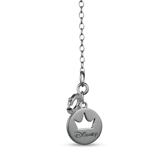 Enchanted Disney Villains Maleficent Quartz and 1/6 CT. T.w. Black Diamond Pendant in Sterling Silver - 19"