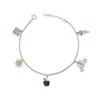 Thumbnail Image 1 of Enchanted Disney Majestic Princess Garnet and 1/8 CT. T.W. Diamond Bracelet in Sterling Silver and 10K Two-Tone Gold