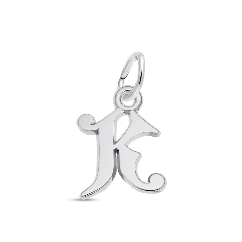 Main Image 1 of Rembrandt Charms® Cursive "K" Initial in Sterling Silver