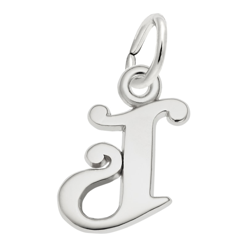 Main Image 1 of Rembrandt Charms® Cursive "J" Initial in Sterling Silver