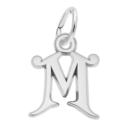 Rembrandt Charms® Cursive "M" Initial in Sterling Silver
