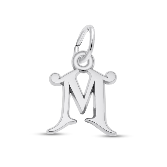 Rembrandt CharmsÂ® Cursive "M" Initial in Sterling Silver