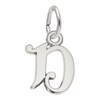 Thumbnail Image 1 of Rembrandt Charms® Cursive "D" Initial in Sterling Silver