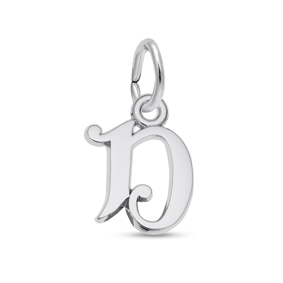 Rembrandt Charms® Cursive "D" Initial in Sterling Silver