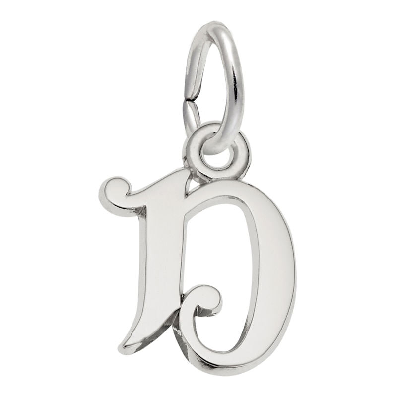 Main Image 1 of Rembrandt Charms® Cursive "D" Initial in Sterling Silver
