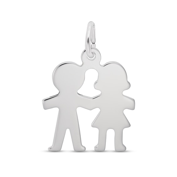 Rembrandt CharmsÂ® Children Silhouette in Sterling Silver