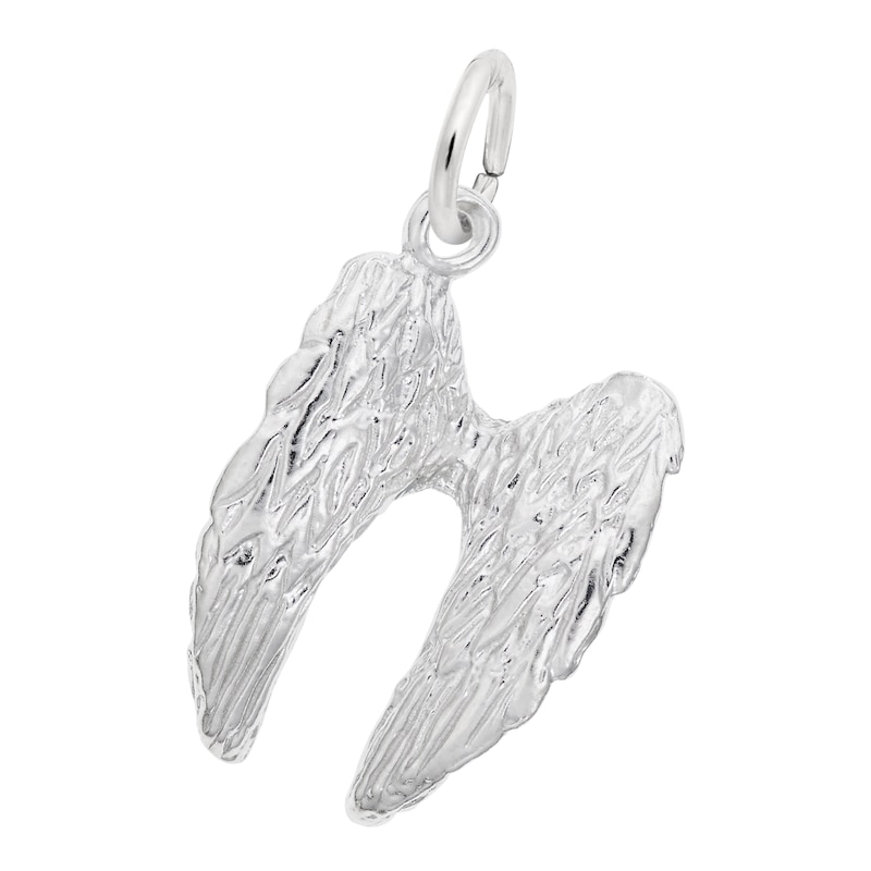 Rembrandt Charms® Textured Angel Wings in Sterling Silver