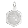 Thumbnail Image 1 of Rembrandt Charms® "godmother" Scalloped Disc in Sterling Silver