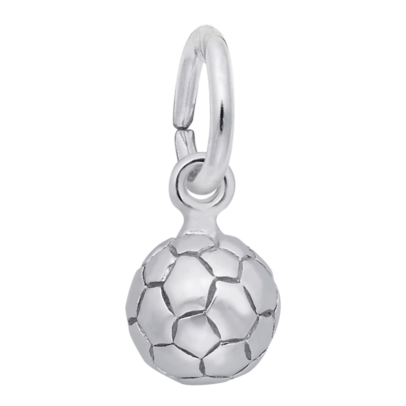 Main Image 1 of Rembrandt Charms® Puffed Soccer Ball in Sterling Silver
