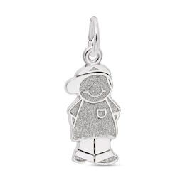 Rembrandt Charms® Child with Baseball Hat in Sterling Silver