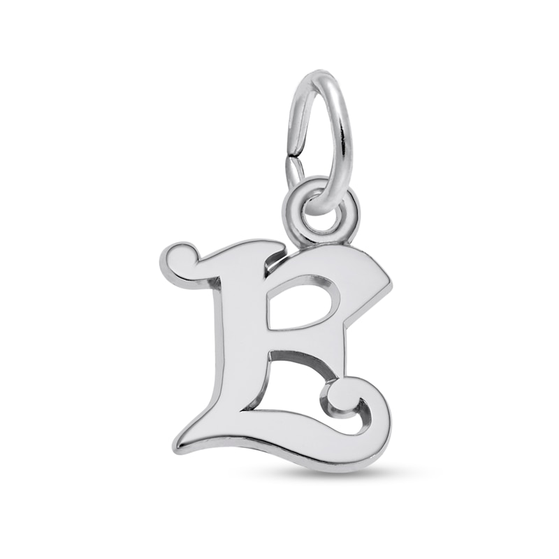Main Image 1 of Rembrandt Charms® Cursive "E" Initial in Sterling Silver