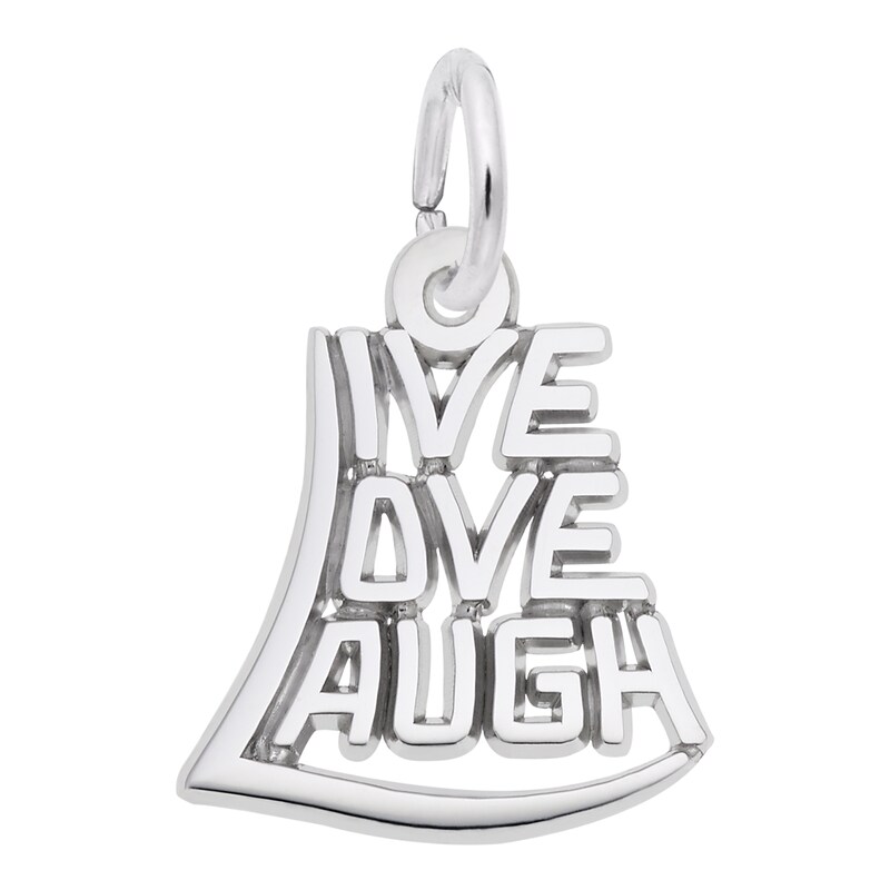 Main Image 1 of Rembrandt Charms® "LIVE LOVE LAUGH" in Sterling Silver