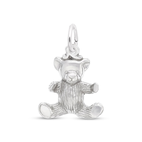 Rembrandt Charms® Textured Teddy Bear in Sterling Silver
