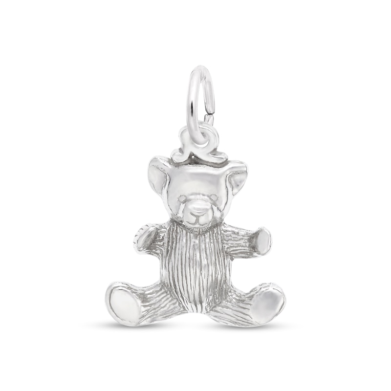 Main Image 1 of Rembrandt Charms® Textured Teddy Bear in Sterling Silver