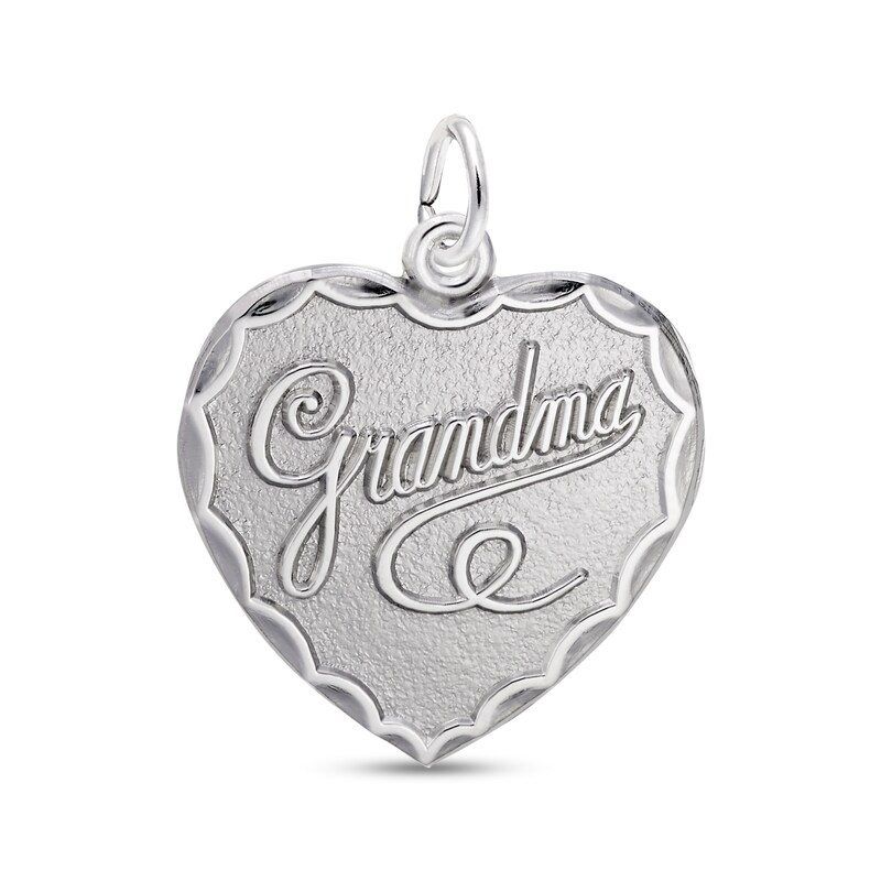 Main Image 1 of Rembrandt Charms® "Grandma" Heart Disc in Sterling Silver