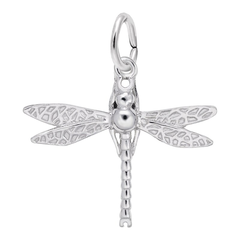 Rembrandt Charms® Textured Dragonfly in Sterling Silver