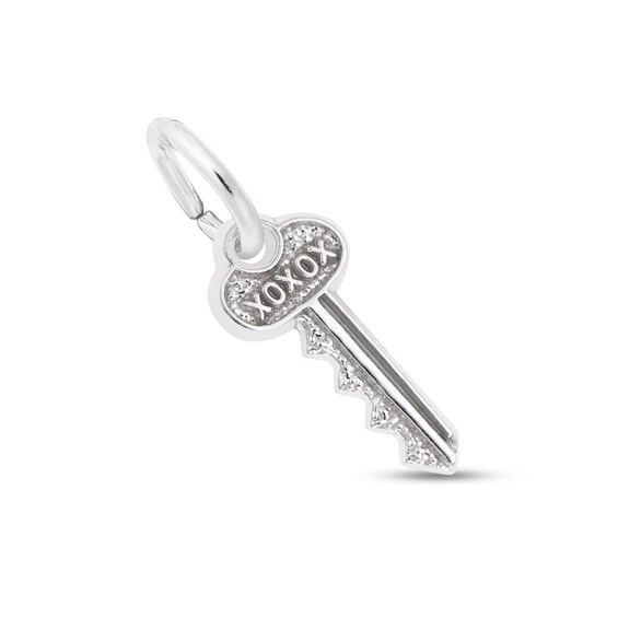 Rembrandt CharmsÂ® Key Outline Heart in Sterling Silver
