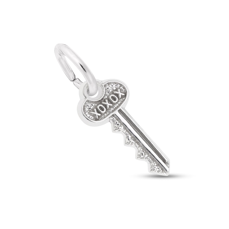 Main Image 3 of Rembrandt Charms® Key Outline Heart in Sterling Silver