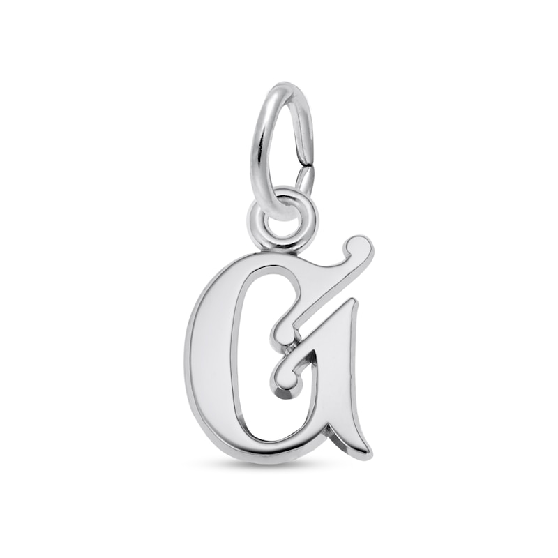 Main Image 1 of Rembrandt Charms® Cursive "G" Initial in Sterling Silver