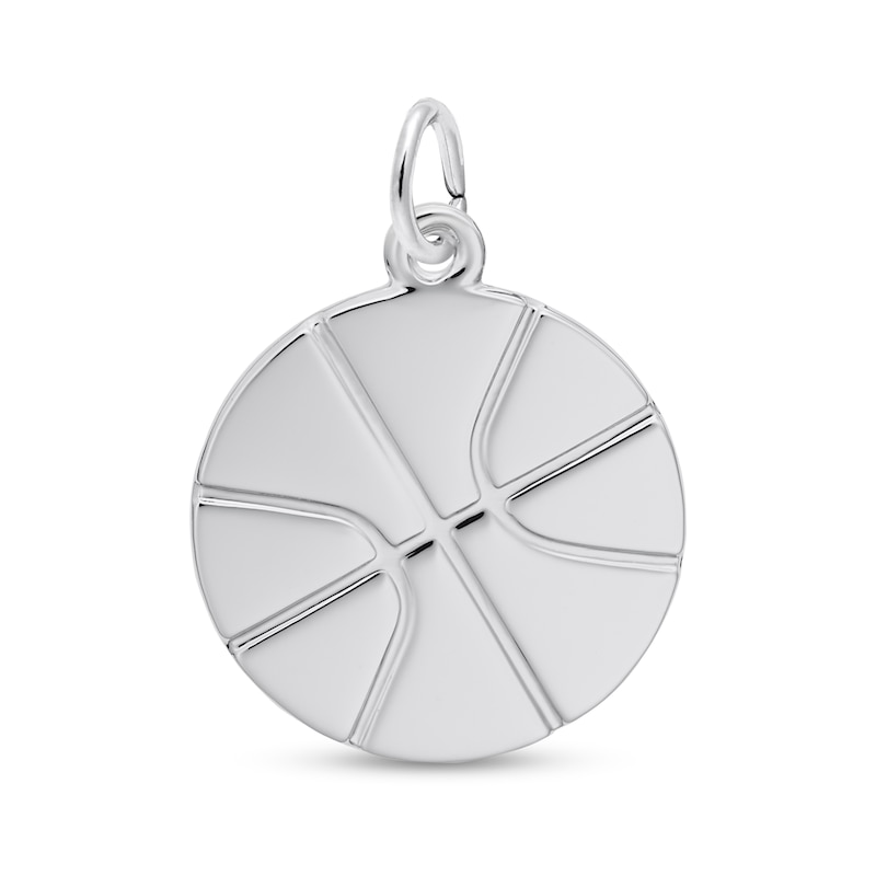 Main Image 1 of Rembrandt Charms® Basketball Disc in Sterling Silver