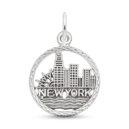 Rembrandt Charms® Textured NEW YORK City in Sterling Silver