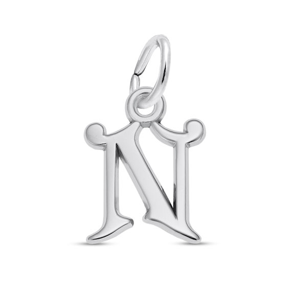 Rembrandt Charms® Cursive "N" Initial in Sterling Silver
