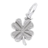 Thumbnail Image 1 of Rembrandt Charms® Textured Four Leaf Clover in Sterling Silver