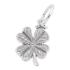 Thumbnail Image 0 of Rembrandt Charms® Textured Four Leaf Clover in Sterling Silver