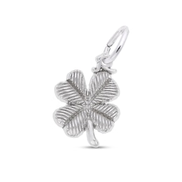 Rembrandt Charms® Textured Four Leaf Clover in Sterling Silver