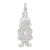 Thumbnail Image 1 of Rembrandt Charms® Child with Floral Dress in Sterling Silver