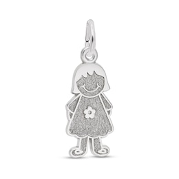 Rembrandt Charms® Child with Floral Dress in Sterling Silver