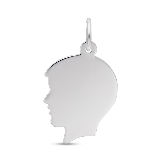Rembrandt CharmsÂ® Child Head Silhouette in Sterling Silver