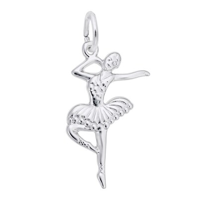 10 Ballerina Charms Antiqued Silver Ballet Dancer Pendants 2 Sided 10 Ballerina Charms Antiqued Silver Ballet Dancer Pendants 2 Sided
