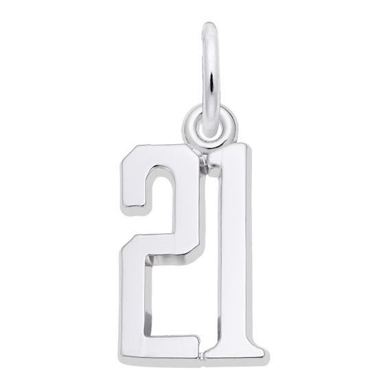 Rembrandt CharmsÂ® Number "21" in Sterling Silver
