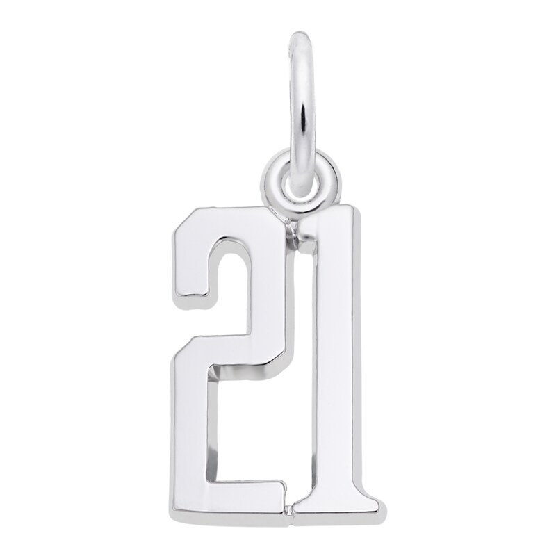 Main Image 1 of Rembrandt Charms® Number "21" in Sterling Silver