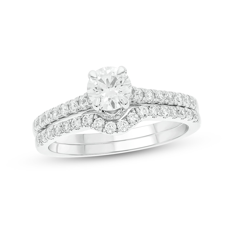 Main Image 1 of 1 CT. T.W. Diamond Bridal Set in 14K White Gold (I/I2)