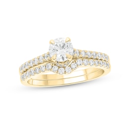 1 CT. T.W. Diamond Bridal Set in 14K Gold (I/I2)