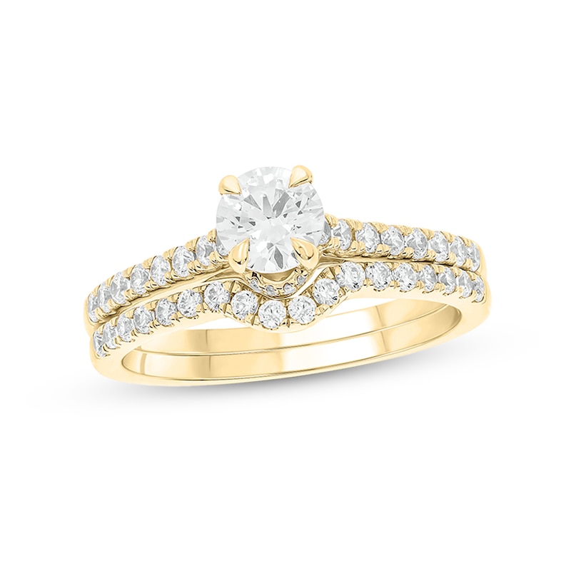 Main Image 1 of 1 CT. T.W. Diamond Bridal Set in 14K Gold (I/I2)