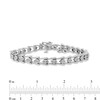 Thumbnail Image 2 of 1/4 CT. T.W. Diamond Split Row Line Bracelet in Sterling Silver - 7.25"