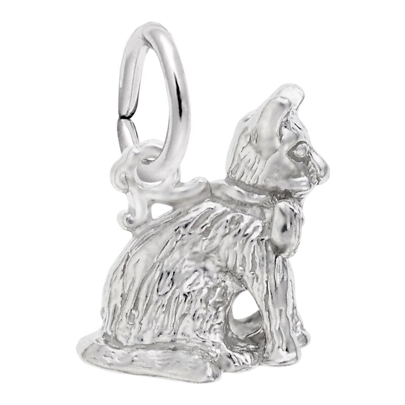 Main Image 1 of Rembrandt Charms® Sitting Cat in Sterling Silver