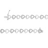 Thumbnail Image 1 of 1/2 CT. T.W. Diamond Alternating Hearts Bracelet in Sterling Silver - 7.25"